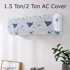 Stretchable Air Conditioner Dust Cover – Floral Print Protective Sleeve