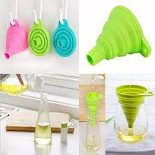 Colorful Collapsible Silicone Funnel Set – Space-Saving Kitchen Liquid Transfer Tools