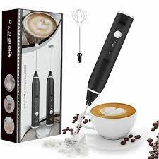 Rechargeable Electric Milk Frother – 3-Speed Handheld Foam Maker for Coffee, Latte, and Cappuccino