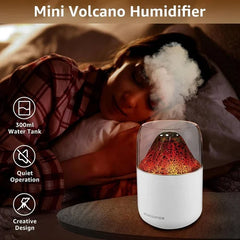 Mini Volcano Humidifier – 300ml Creative LED Mist Diffuser for Home & Bedroom