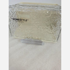 Premium Textured Acrylic Tissue Box Organizer with Remote Holder -