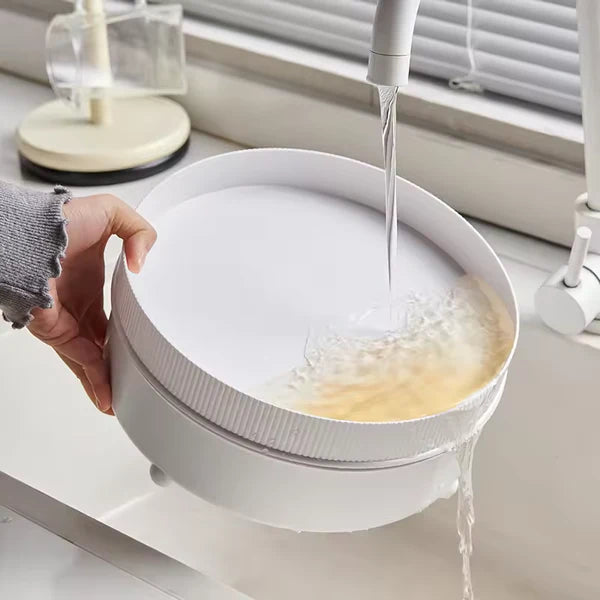 360° Rotating Spice Organizer Tray with Drawer – All-in-One Kitchen Condiment Station