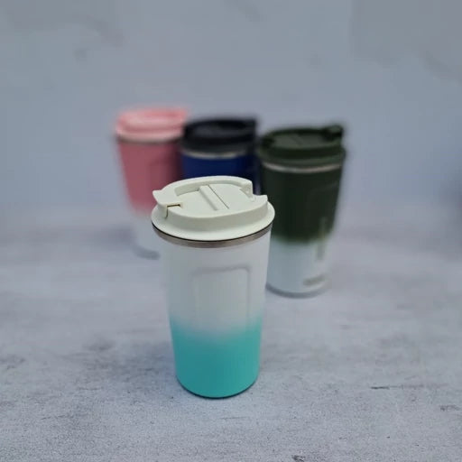 FrostGlow™ Gradient Thermal Travel Mug – Leakproof Insulated Tumbler